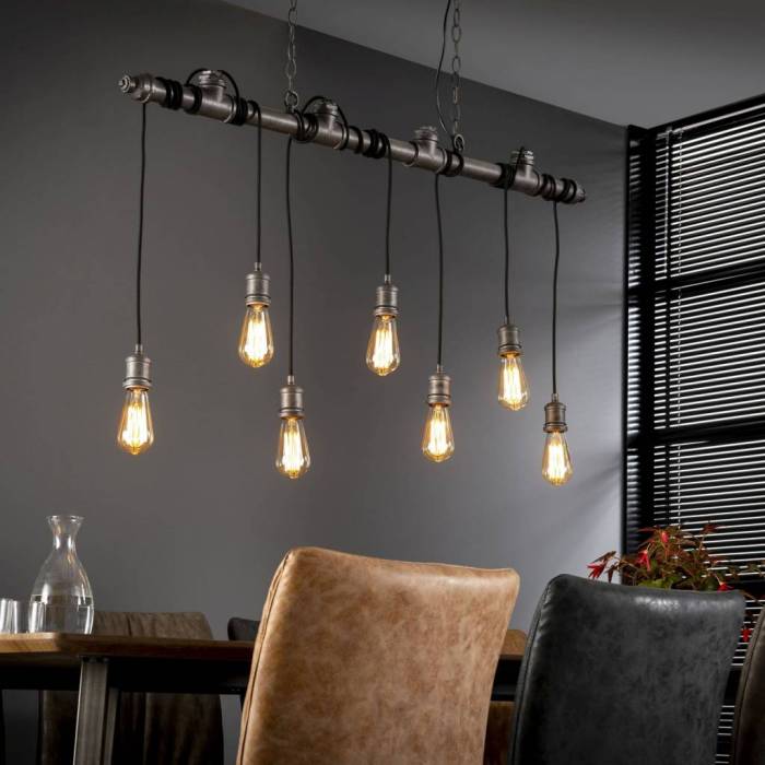 Pendant industrial light vintage holophane lighting glass