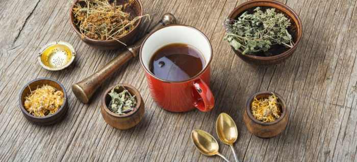 Tea herbal health benefits leave